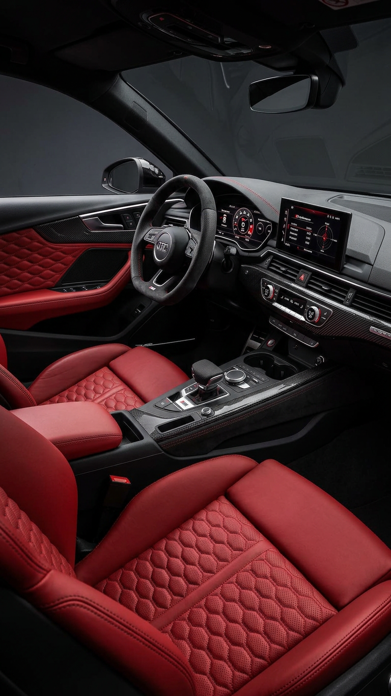 Red leather interior